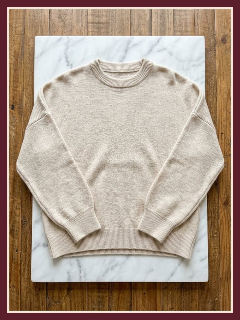 Women's Wool Blend Oversized Crewneck Pullover Sweater Fall Winter